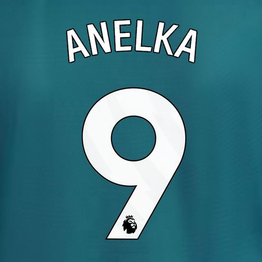 2023 2024 ARSENAL ANELKA 9 WHITE 3RD OFFICIAL PLAYER SIZE NAME SET