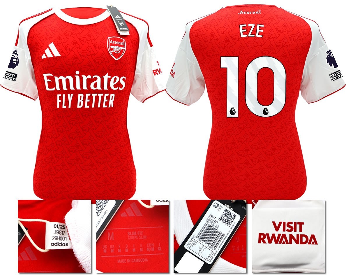 BNWT 2025/2026 ARSENAL F.C. ADIDAS HOME SHIRT EZE 10