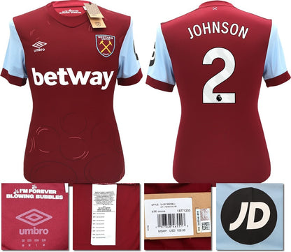 BNWT 2023 2024 UMBRO WEST HAM HOME SHIRT JOHNSON 2 MEN'S