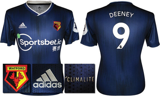 BNWT 2019 2020 WATFORD AWAY ADIDAS FOOTBALL SHIRT DEENEY 9 MEN'S