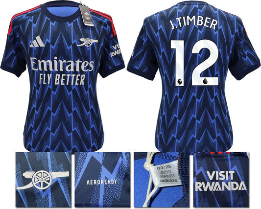 BNWT 2025/2026 ARSENAL F.C. ADIDAS AWAY SHIRT J. TIMBER 12