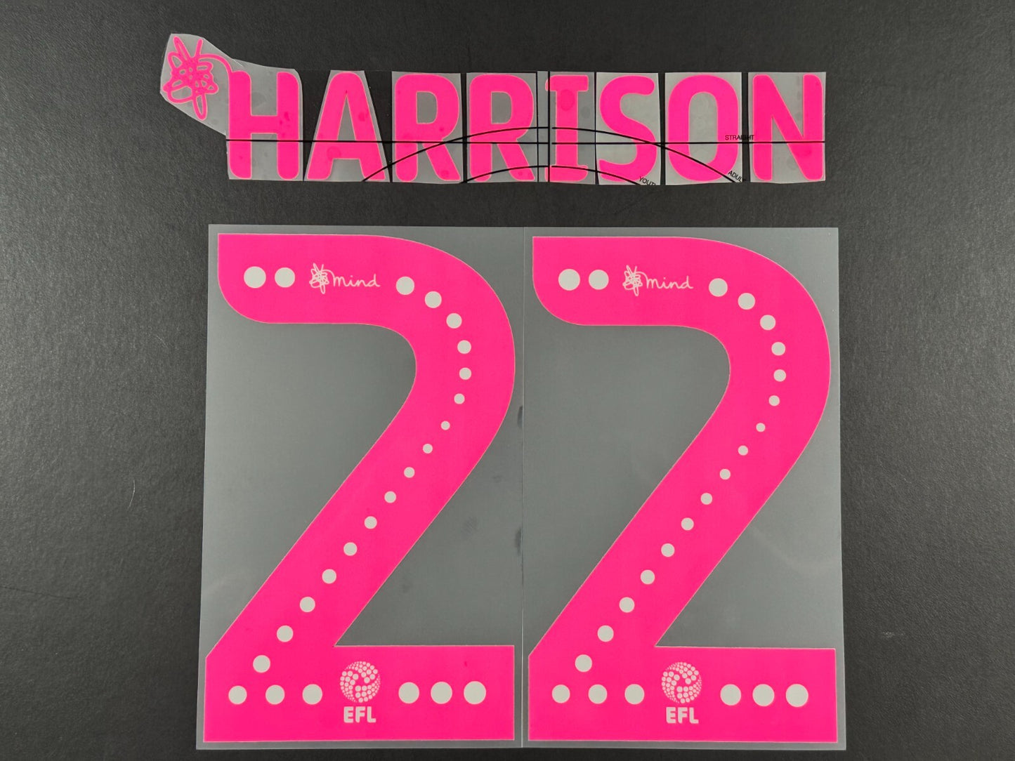 LEEDS UNITED 19-20 HARRISON 22 OFFICIAL SPORTING ID AWAY PLAYER SIZE NAME SET