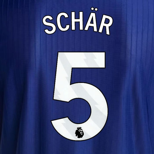 2025 2026 NEWCASTLE SCHAR 5 OFFICIAL WHITE 3RD PLAYER SIZE NAME SET
