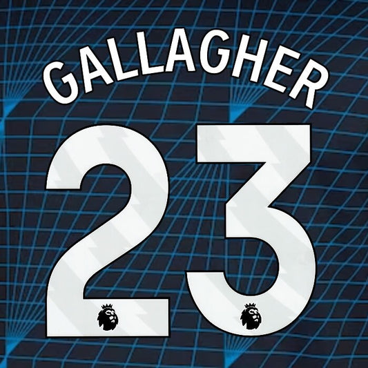 2023 2024 OFFICIAL CHELSEA GALLAGHER 23 WHITE AWAY PLAYER SIZE NAMESET