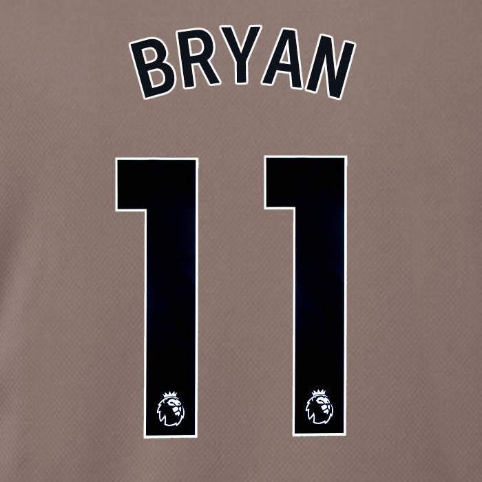 SPURS 2023 2024 BRYAN 11 BLACK 3RD PLAYER SIZE NAME SET