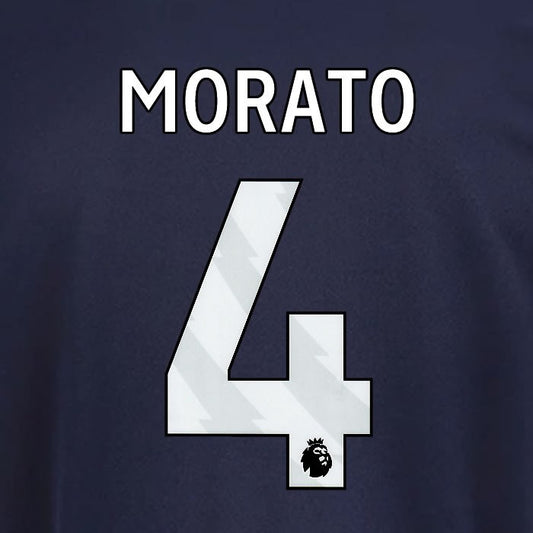 2025 2026 OFFICIAL NOTTINGHAM MORATO 4 WHITE 3RD PLAYER SIZE NAMESET