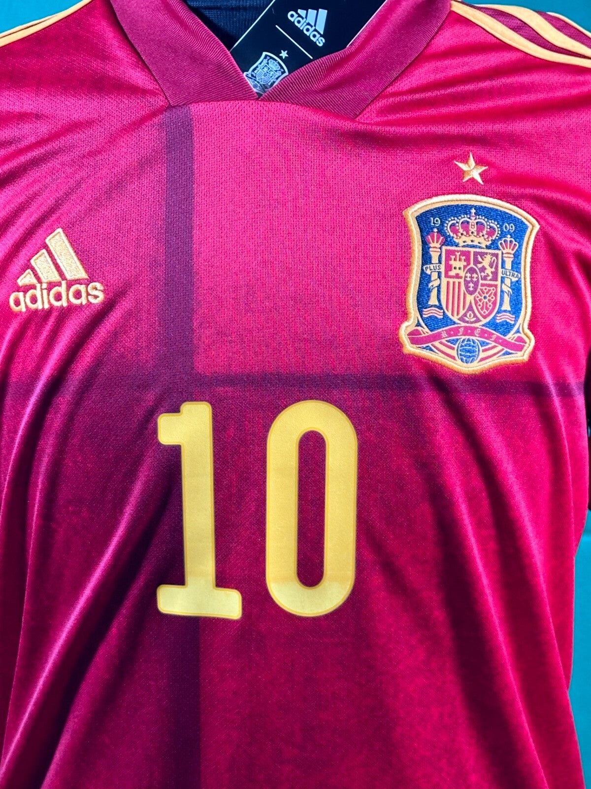 BRAND NEW SPAIN HOME ADIDAS 2020 2021 SHIRT THIAGO 10 MEN'S MEDIUM