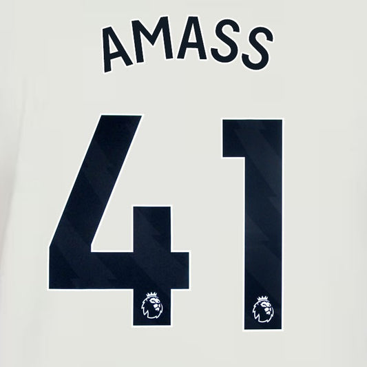 2024 2025 MANCHESTER UNITED AMASS 41 3RD BLACK PLAYER SIZE NAMESET