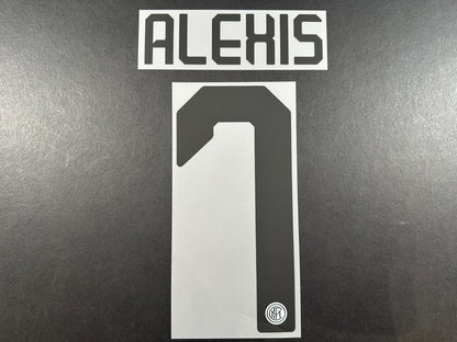 INTER MILAN 2019 2020 ALEXIS 7 OFFICIAL AWAY BLACK PLAYER SIZE NAMESET