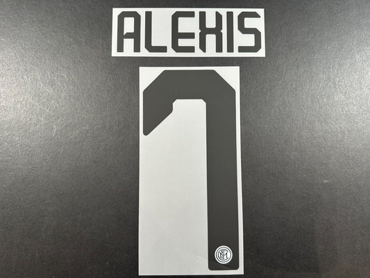 INTER MILAN 2019 2020 ALEXIS 7 OFFICIAL AWAY BLACK PLAYER SIZE NAMESET