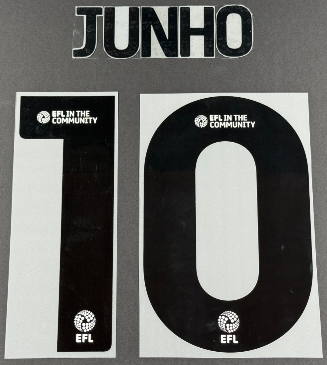 24 / 25 STOKE CITY FC JUNHO 10 OFFICIAL BLACK AWAY PLAYER SIZE NAME SET