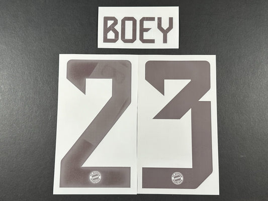2024 2025 OFFICIAL BAYERN BOEY 23 HOME DARK RED PLAYER SIZE NAMESET