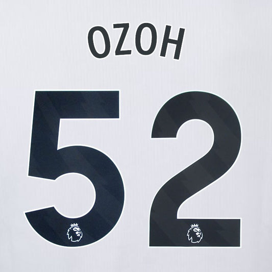 2023 2024 OFFICIAL CRYSTAL PALACE OZOH 52 BLACK AWAY PLAYER SIZE NAMESET