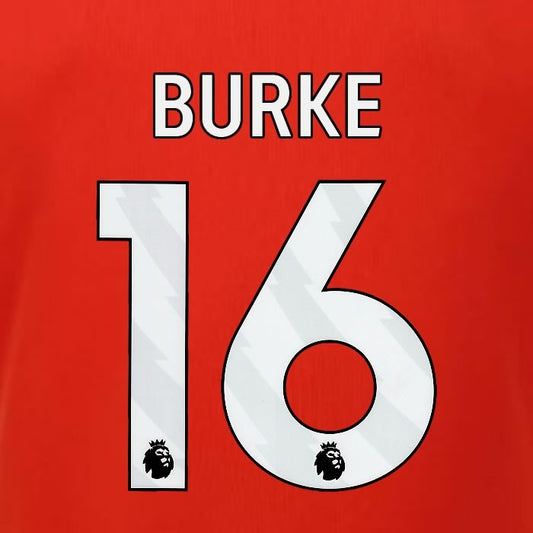 2023 2024 LUTON TOWN OFFICIAL BURKE 16 WHITE HOME PLAYER SIZE NAMESET