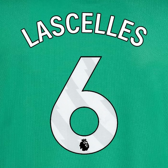2025 2026 NEWCASTLE LASCELLES 6 OFFICIAL WHITE AWAY  PLAYER SIZE NAME SET