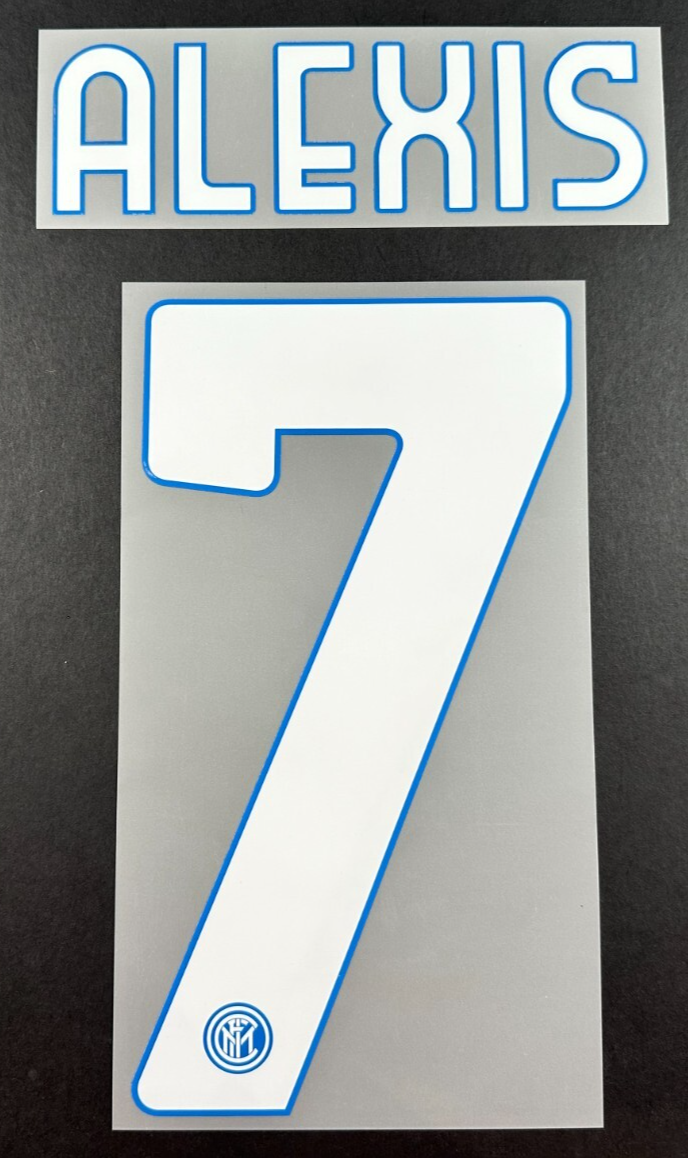 INTER MILAN 2020 2021 ALEXIS 7 OFFICIAL HOME WHITE PLAYER SIZE NAMESET