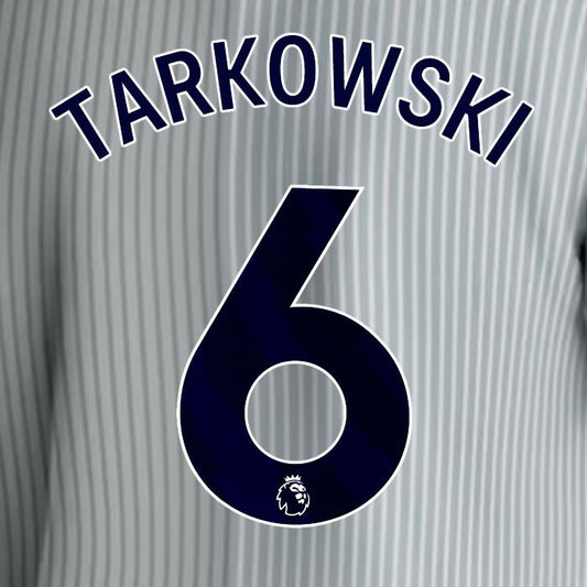 2023 2024 EVERTON TARKOWSKI 6 OFFICIAL BLUE 3RD PLAYER SIZE NAMESET