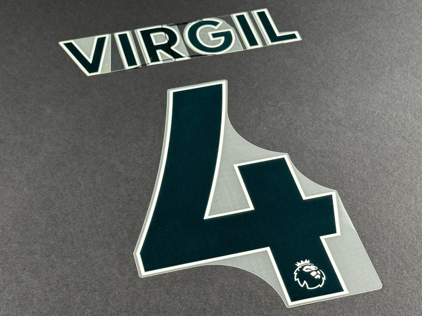 LIVERPOOL 2021 2022 VIRGIL 4 OFFICIAL AVERY BLACK PLAYER SIZE NAME SET