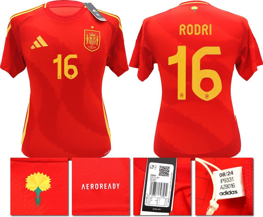 BNWT 2024 2025 SPAIN ADIDAS HOME SHIRT RODRI 16 MEN'S SMALL