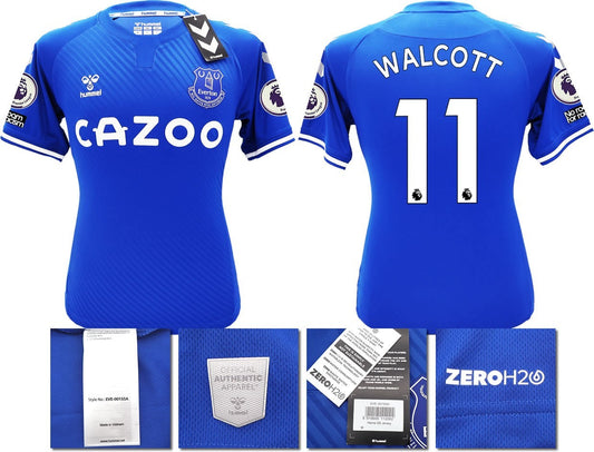 BNWT 2020 2021 HUMMEL EVERTON HOME SHIRT MEN'S WALCOTT 11 + PATCHES