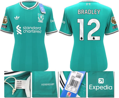 BNWT 2025 2026 LIVERPOOL ADIDAS 3RD SHIRT BRADLEY 12 MEN'S