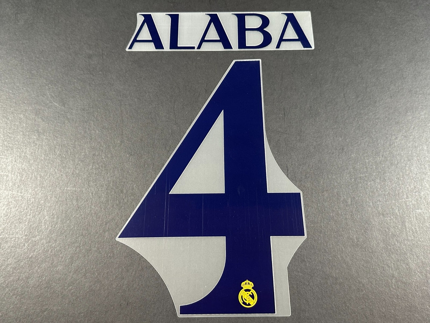2023 2024 AVERY DENNISON REAL MADRID ALABA 4 HOME PLAYER SIZE NAMESET