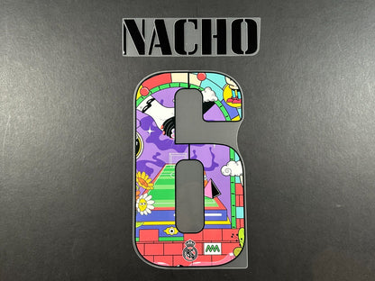 2022 2023 AVERY DENNISON REAL MADRID NACHO 6 COMMON GOAL PLAYER SIZE NAMESET