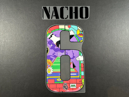 2022 2023 AVERY DENNISON REAL MADRID NACHO 6 COMMON GOAL PLAYER SIZE NAMESET