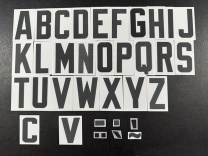 2024 2025 OFFICIAL ELMS UK SCOTTISH SPFL BLACK PLAYER SIZE LETTERS