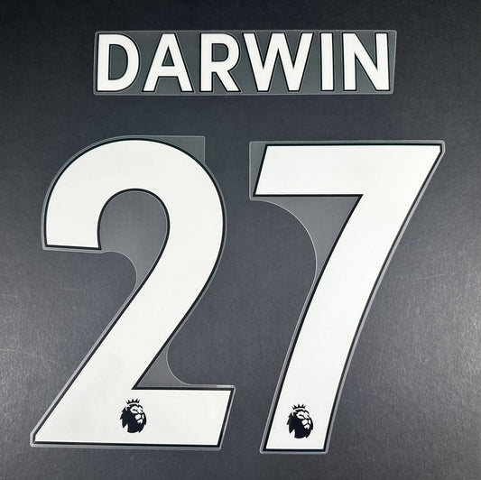 2019 2023 DARWIN 27 OFFICIAL AVERY DENNISON WHITE PLAYER SIZE NAMESET