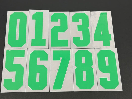 BRAZIL 2020 - 2021 OFFICIAL HOME GREEN PLAYER SIZE FRONT SHIRT NUMBERS 105MM