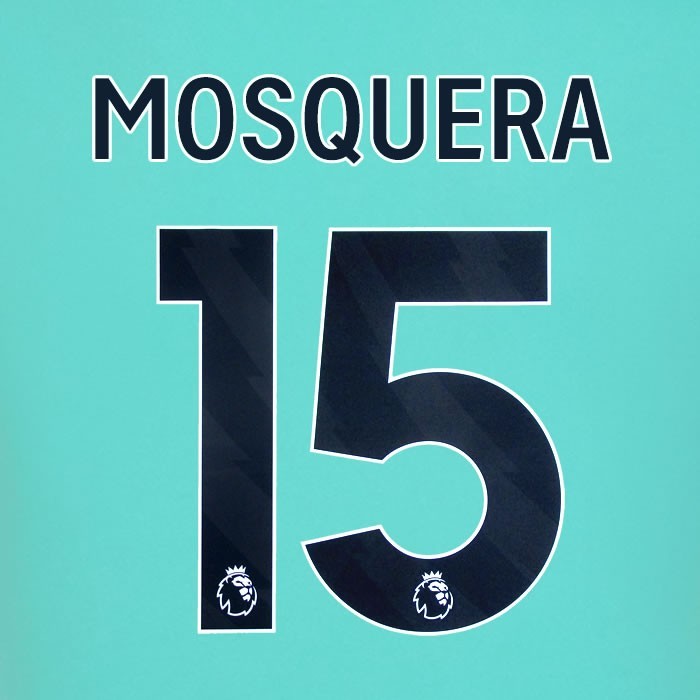 2025 2026 WOLVES AWAY BLACK MOSQUERA 14 OFFICIAL PLAYER SIZE NAMESET