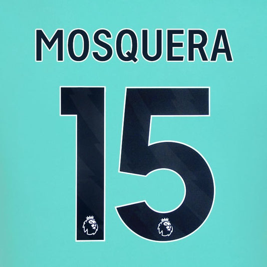 2025 2026 WOLVES AWAY BLACK MOSQUERA 14 OFFICIAL PLAYER SIZE NAMESET