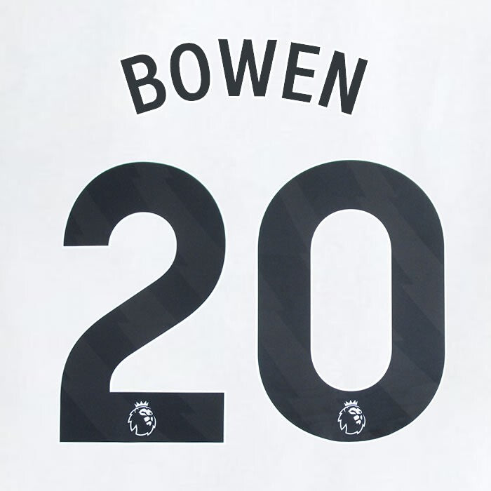 2023 2024 WEST HAM BOWEN 20 OFFICIAL AWAY BLACK PLAYER SIZE NAMESET