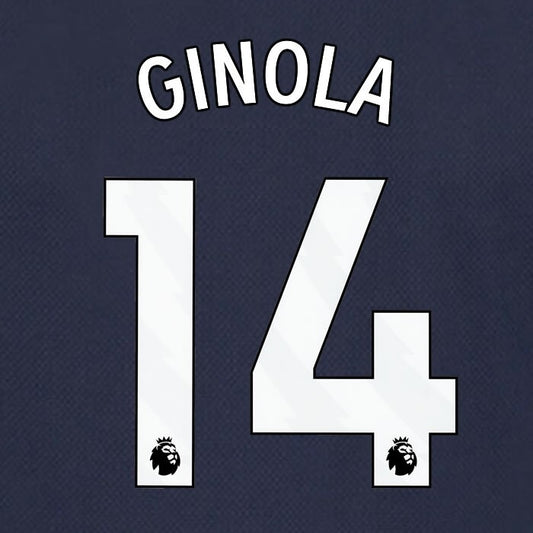 SPURS 2023 2024 GINOLA 14 AVERY DENNISON WHITE AWAY PLAYER SIZE NAME SET