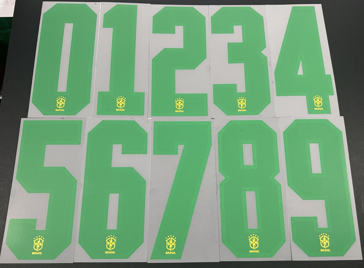 2020 2021 OFFICIAL SPORTING ID BRAZIL HOME GREEN PLAYER SIZE SHIRT NUMBERS 260MM