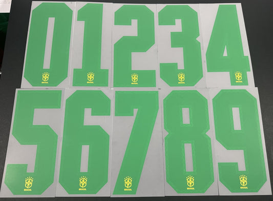 2020 2021 OFFICIAL SPORTING ID BRAZIL HOME GREEN PLAYER SIZE SHIRT NUMBERS 260MM