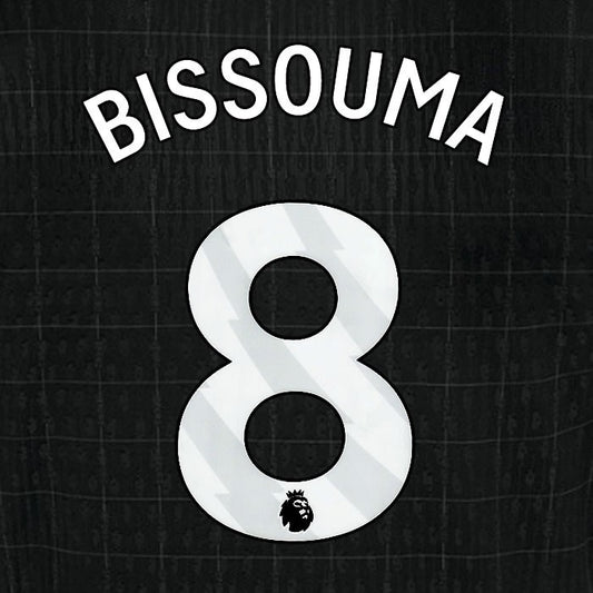 2025 2026 TOTTENHAM BISSOUMA 8 WHITE AWAY PLAYER SIZE NAME SET