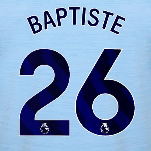 2023 2024 BRENTFORD BAPTISTE 26 OFFICIAL BLUE AWAY PLAYER SIZE NAMESET