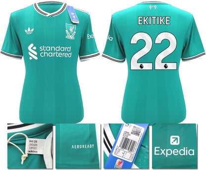 BNWT 2025 2026 LIVERPOOL ADIDAS 3RD SHIRT EKITIKE 22 + PATCHES MEN'S