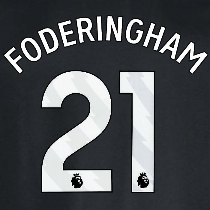 2024 2025 WEST HAM FODERINGHAM 21 OFFICIAL WHITE AWAY PLAYER SIZE NAMESET