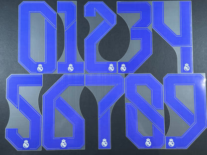 2021 2022 OFFICIAL AVERY DENNISON REAL MADRID HOME PLAYER SIZE NUMBERS