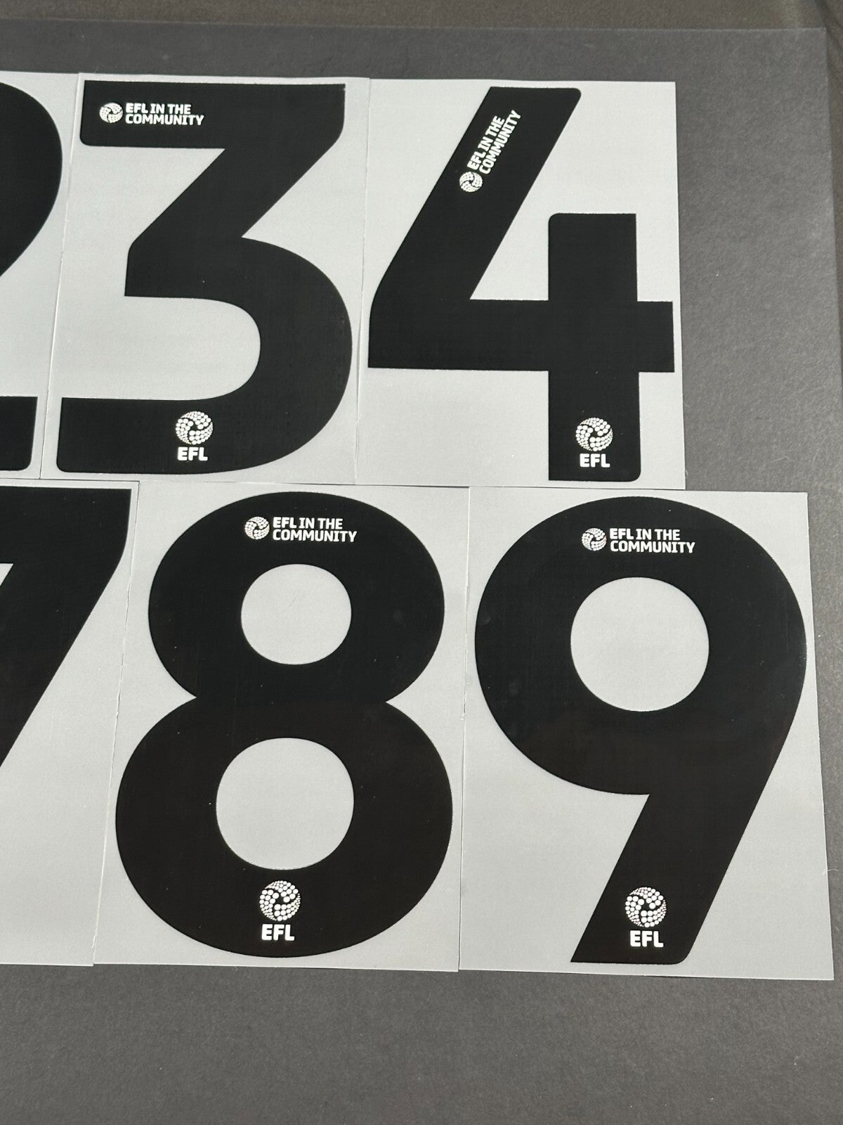 2025 2026 OFFICIAL EFL FOOTBALL LEAGUE BLACK PLAYER SIZE SHIRT NUMBERS
