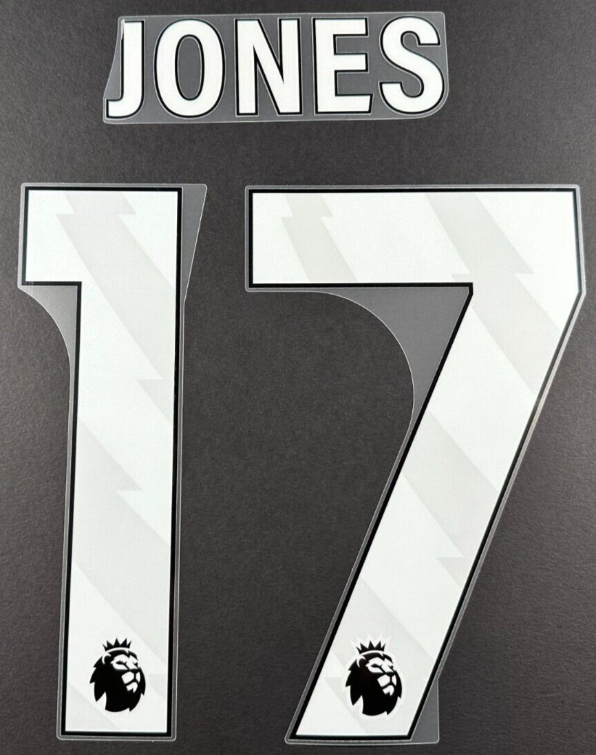 2023 2024 OFFICIAL LIVERPOOL JONES 17 WHITE HOME PLAYER SIZE NAMESET