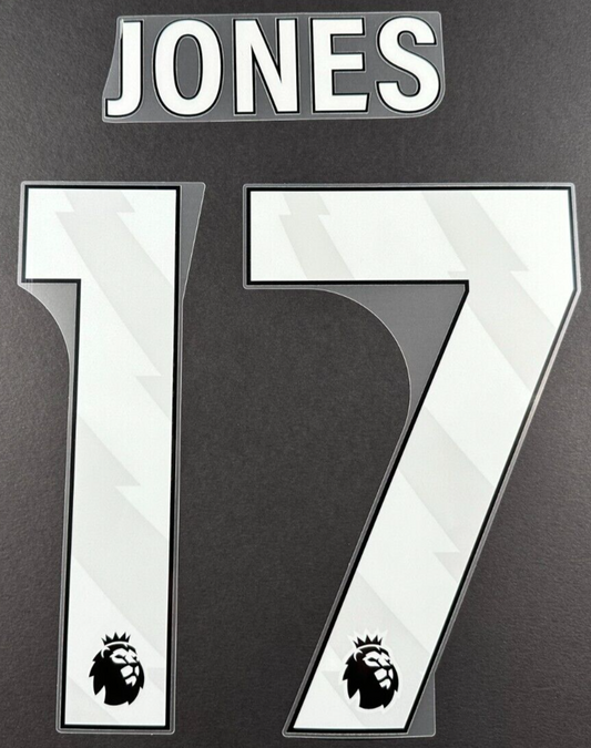 2023 2024 OFFICIAL LIVERPOOL JONES 17 WHITE HOME PLAYER SIZE NAMESET
