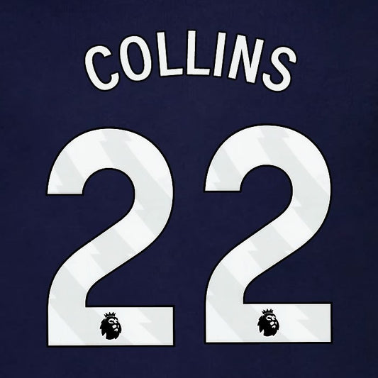 2023 2024 BRENTFORD COLLINS 22 OFFICIAL WHITE 3rd PLAYER SIZE NAMESET