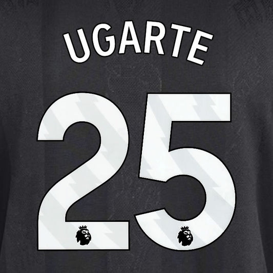 2025 2026 MANCHESTER UNITED UGARTE 25 3RD WHITE PLAYER SIZE NAMESET
