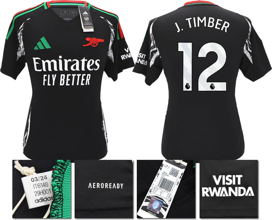 BNWT 2024/2025 ARSENAL F.C. ADIDAS AWAY SHIRT J. TIMBER 12