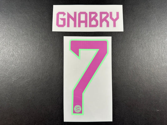 2023 2024 OFFICIAL BAYERN MUNICH GNABRY 7 AWAY PURPLE KIDS SIZE NAMESET