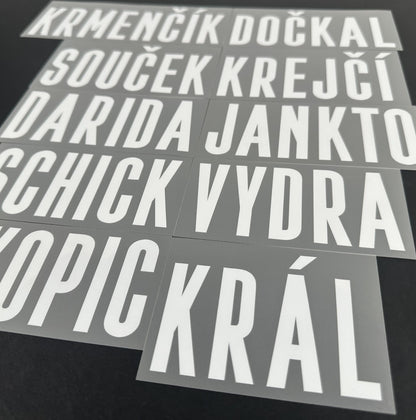2020 2021 OFFICIAL STILSCREEN CZECH REPUBLIC HOME WHITE PLAYER SIZE NAME BLOCKS
